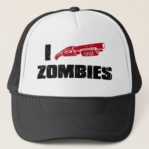 i shotgun zombies trucker hat