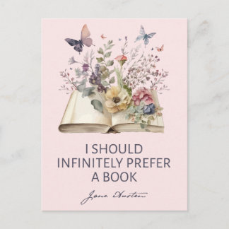 I Should Infinitely Prefer A Book II - Jane Austen Postcard