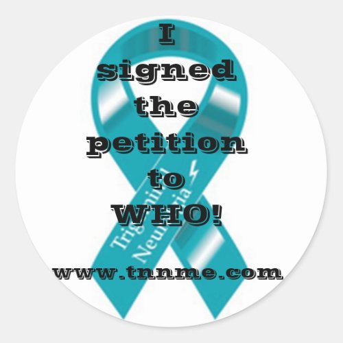 I signed the petition stickers classic round sticker