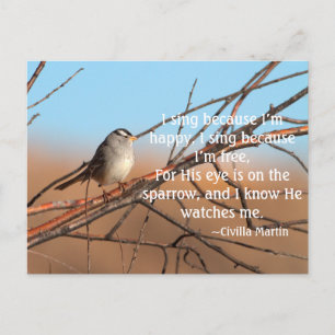 I sing because I'm happy Postcard