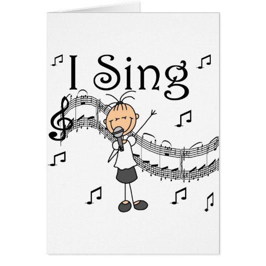 I Sing Card (Front)