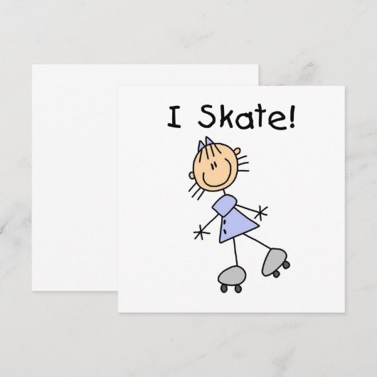 I Skate - Girl Roller Skater (Front/Back)