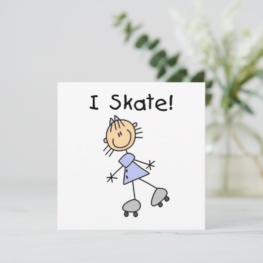 I Skate - Girl Roller Skater (Standing Front)