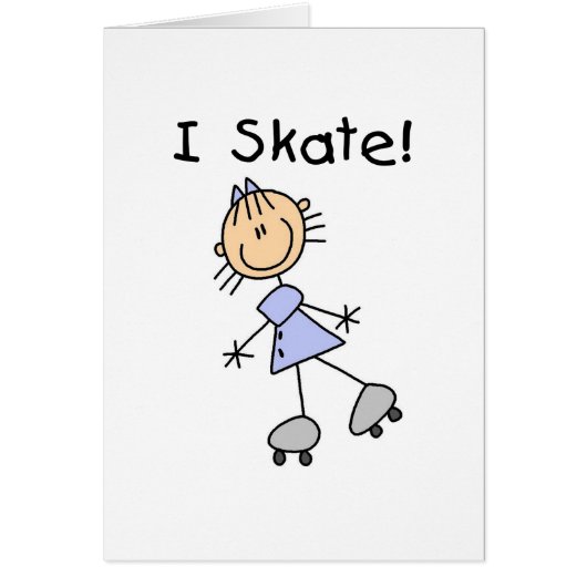 I Skate - Girl Roller Skater (Front)