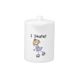 I Skate - Girl Roller Skater Teapot