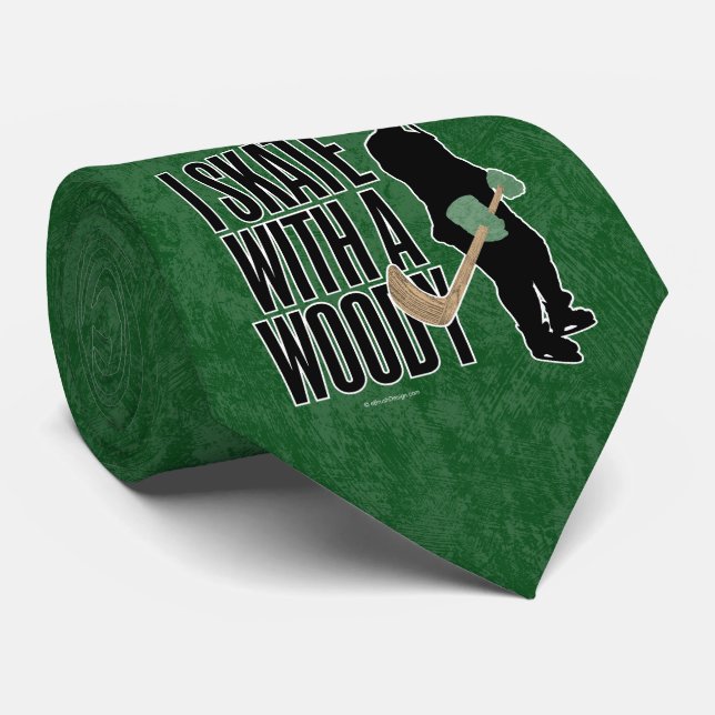 I Skate With A Woody (Hockey) Neck Tie (Rolled)