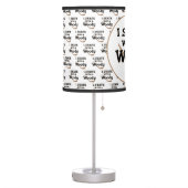 I Skate with a Woody Hockey Stick Table Lamp (Left)