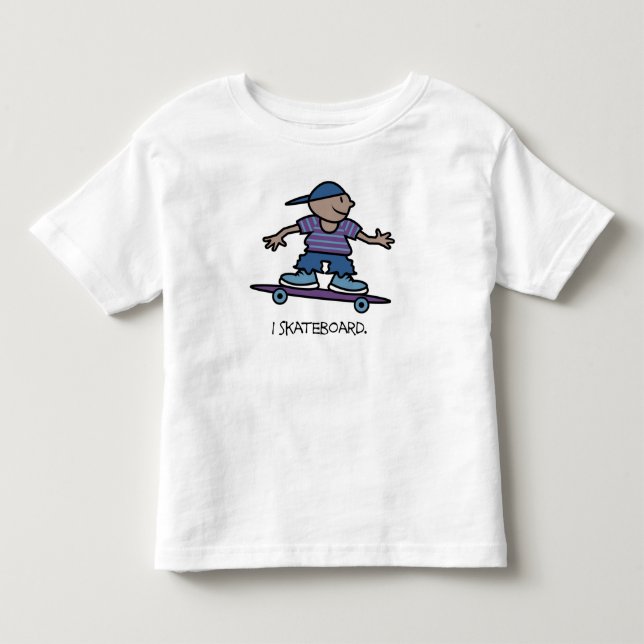 I Skateboard Kids Toddler T-shirt (Front)