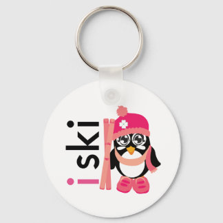 I Ski Penguin Keychain