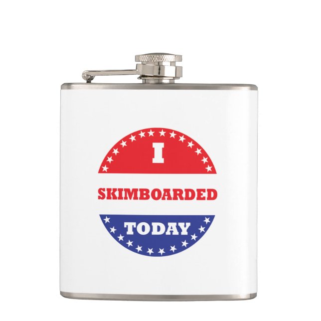 I Skimboarded Today Flask (Front)