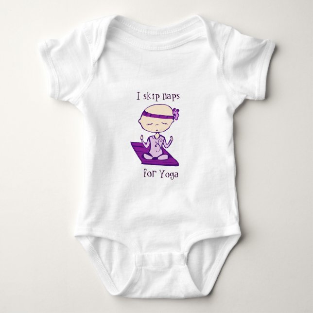 i skip naps for yoga baby bodysuit (Front)