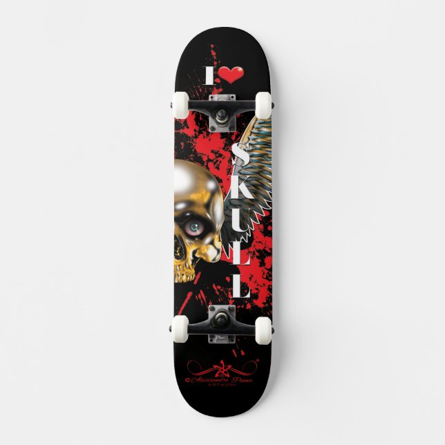 I❤ Skull 2/10 Skateboard (Front)