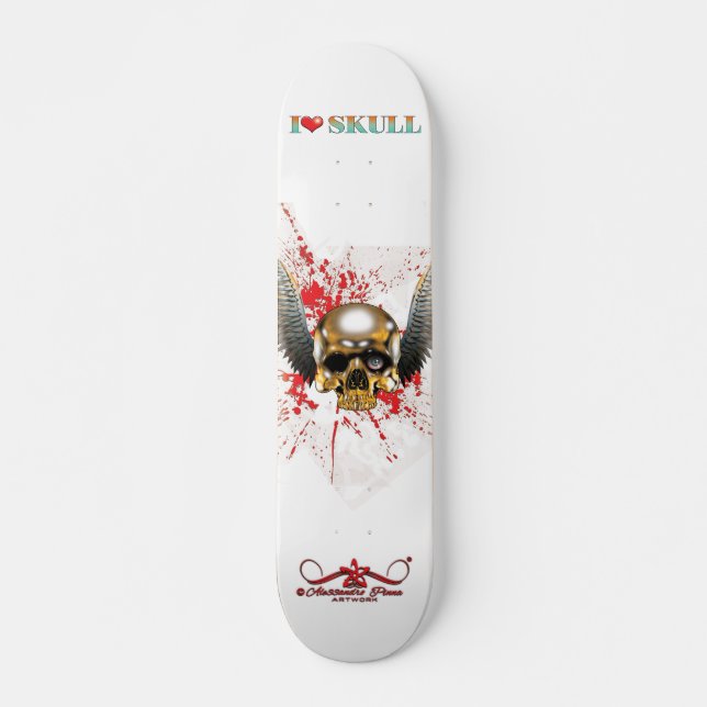 I❤ Skull 7/10 Skateboard (Front)