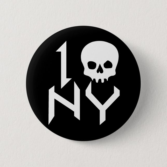 I Skull NY Pin (Front)