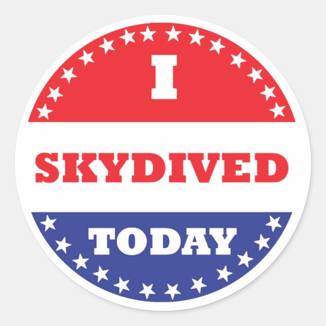 I Skydived Today Classic Round Sticker (Front)