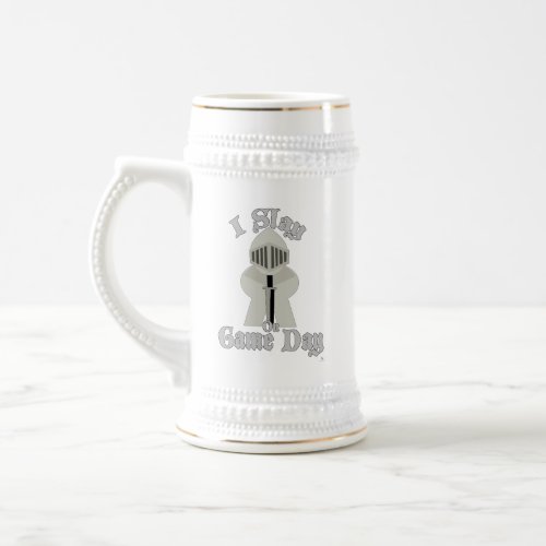 I Slay At Game Day Board Gamer Knight Beer Stein