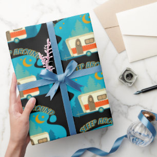 I Sleep Around Camper Van Camping Explorer Nature Wrapping Paper