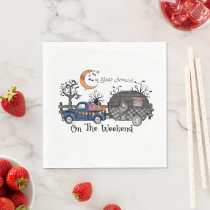 I Sleep Around on the Weekend – Funny Halloween Napkins