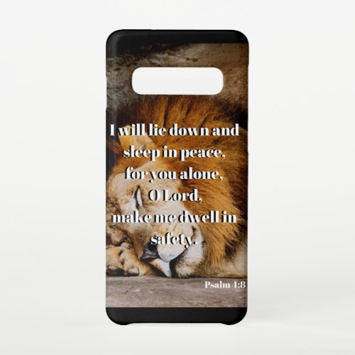 I Sleep In Peace Bible Verse Samsung Galaxy S10 Case