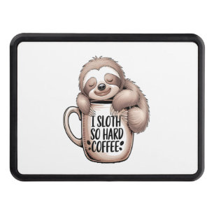 I Sloth Without Coffee Hitch Cover