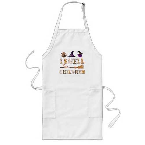 I Smell Children Funny Lunch Lady Halloween Shirt Long Apron