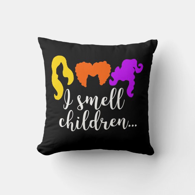 I SMELL CHILDREN THROW PILLOW (Front)