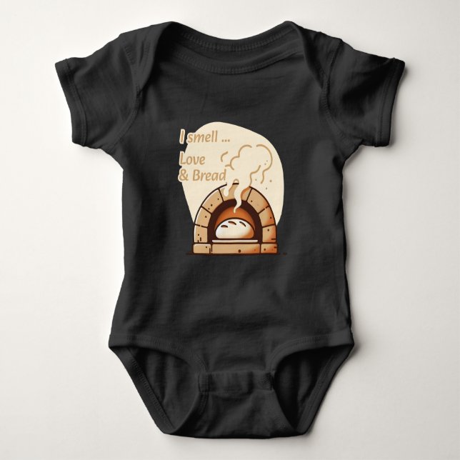 I smell Love & Bread Baby Bodysuit (Front)