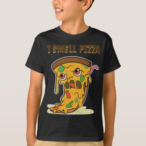I Smell Pizza Funny Halloween Kawaii Zombie Food M T_Shirt