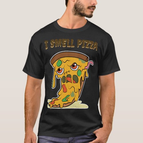 I Smell Pizza Funny Halloween Kawaii Zombie Food M T_Shirt