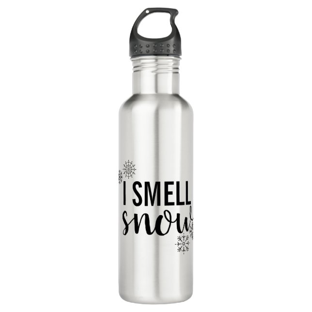 I Smell Snow Stainless Steel Water Bottle (Front)