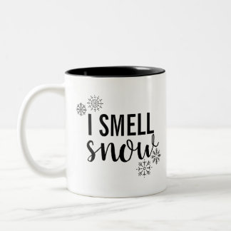 I Smell Snow Two-Tone Coffee Mug