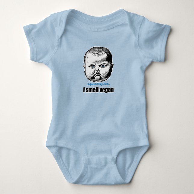 I smell Vegan - dry humor Baby Bodysuit (Front)