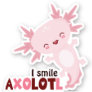 I Smile A Lot Kawaii Axolotl Sticker