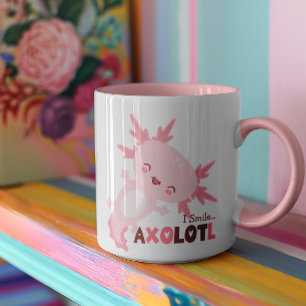 I Smile A Lot Personalized Kawaii Axolotl Mug