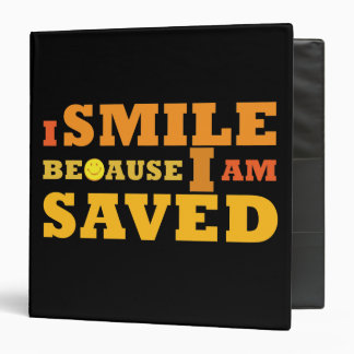 I Smile Because I am Saved Christian school binder
