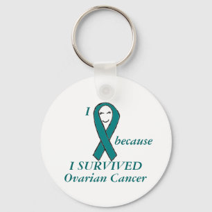 I smile because I survived Ovarian Cancer Keychain