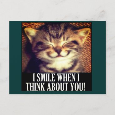 I smile when I think of you Postcard