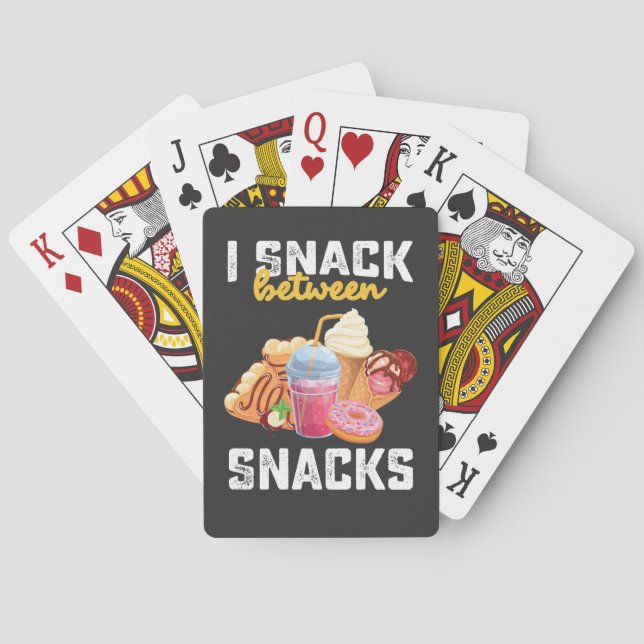 I Snack Between Snacks Food Sweet Lovers Poker Cards (Back)