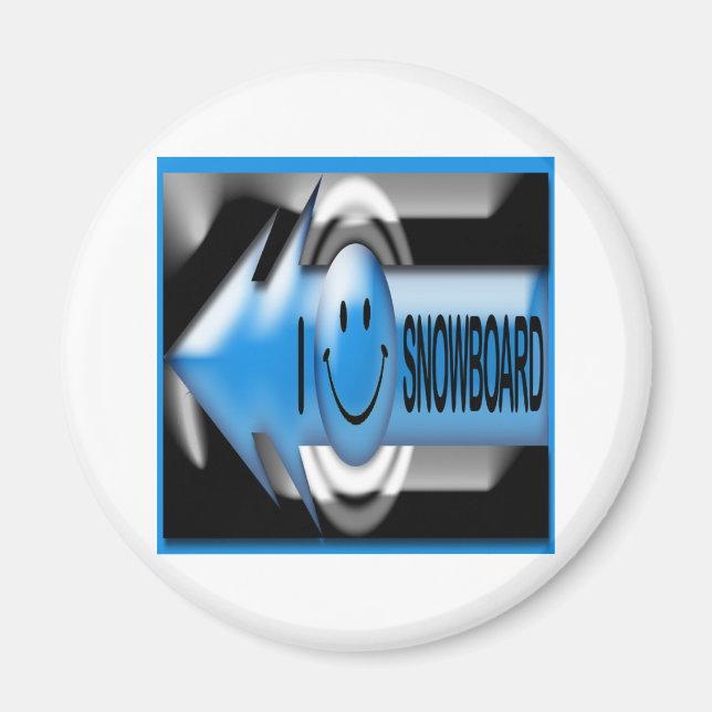 I Snowboard Magnet (Front)