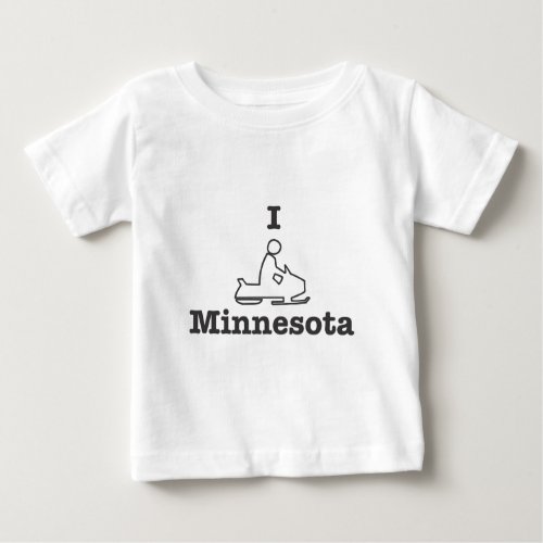 I Snowmobile Minnesota Baby T_Shirt