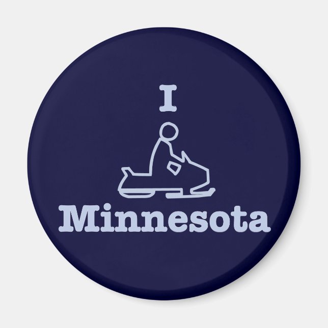I Snowmobile Minnesota Magnet (Front)