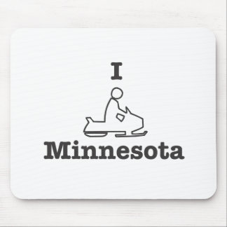 I Snowmobile Minnesota Mouse Pad