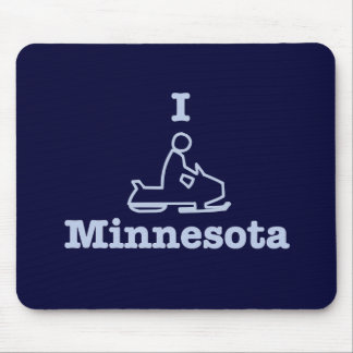 I Snowmobile Minnesota Mouse Pad