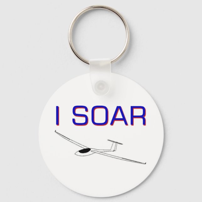 I SOAR gliders sailplanes Keychain (Front)