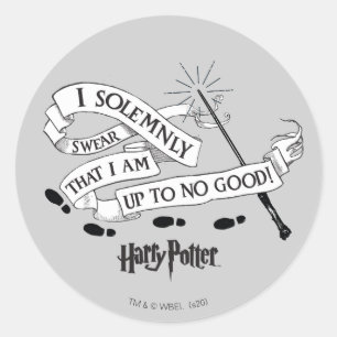 I Solemnly Swear That I Am Up To No Good Classic Round Sticker