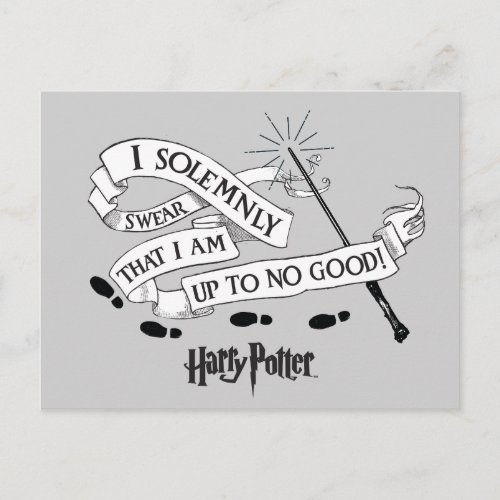 I Solemnly Swear That I Am Up To No Good Invitation Postcard