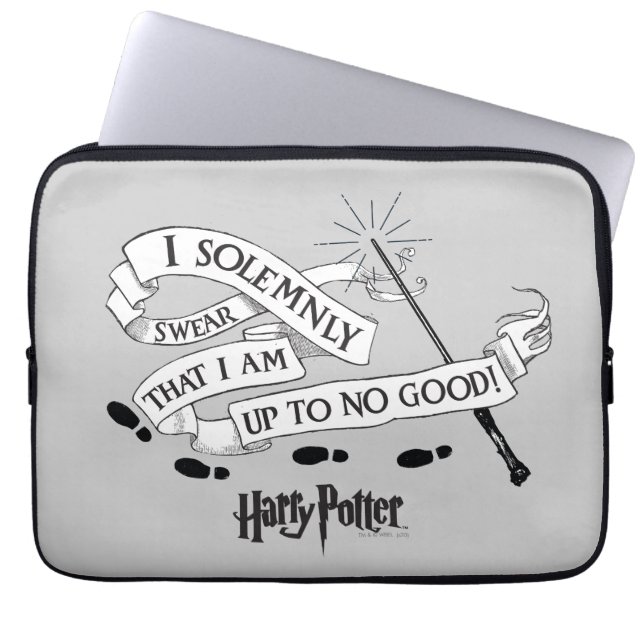 I Solemnly Swear That I Am Up To No Good Laptop Sleeve (Front)