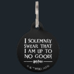 I SOLEMNLY SWEAR THAT I AM UP TO NO GOOD™ PET ID TAG<br><div class="desc">Planning to sneak into Hogsmeade for a butterbeer? Having a midnight duel in the trophy room with Draco Malfoy? Maybe you promised Hagrid you'd feed Fang or teach Grawp some English while he's away. If you plan to sneak out of Hogwarts castle then you'll need to use the Marauder's Map...</div>