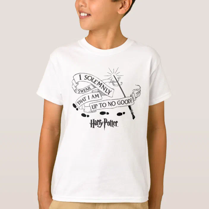 I Swear I Am Up To No Good Harry Potter inspired Kid's Printed T-Shirt 