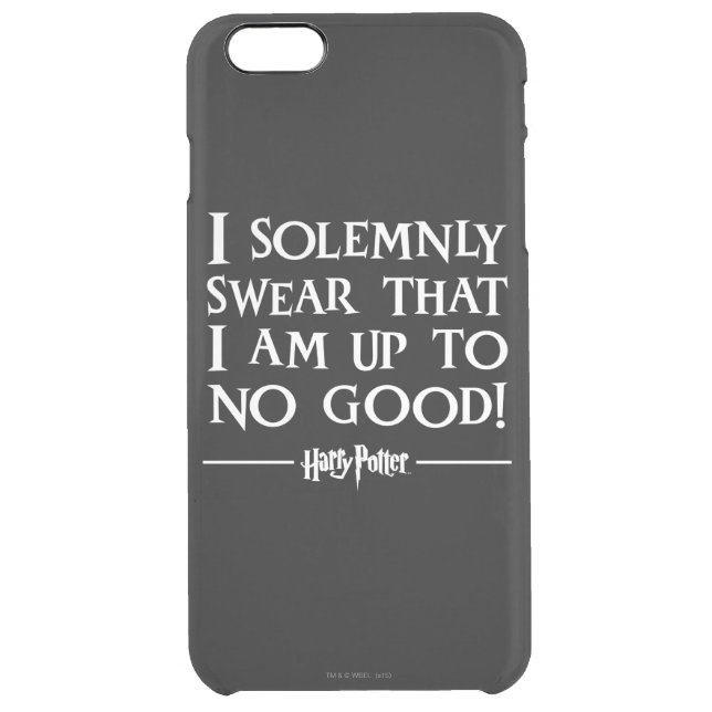 I SOLEMNLY SWEAR THAT I AM UP TO NO GOOD™ UNCOMMON iPhone CASE (Back)